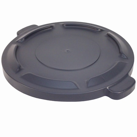 Impact Products 20 Gal Trash Can Lid, Flat-Top Lid Gray, Plastic, 20.4 in W/Dia GL200203